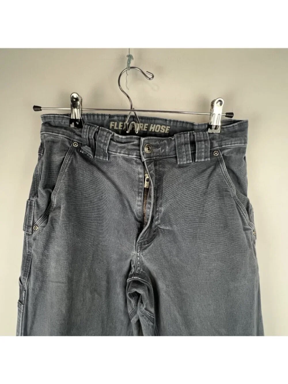 Duluth Trading Co Flex Fire Hose Pants Mens 30x32 Steel Straight Leg - Picture 2 of 9